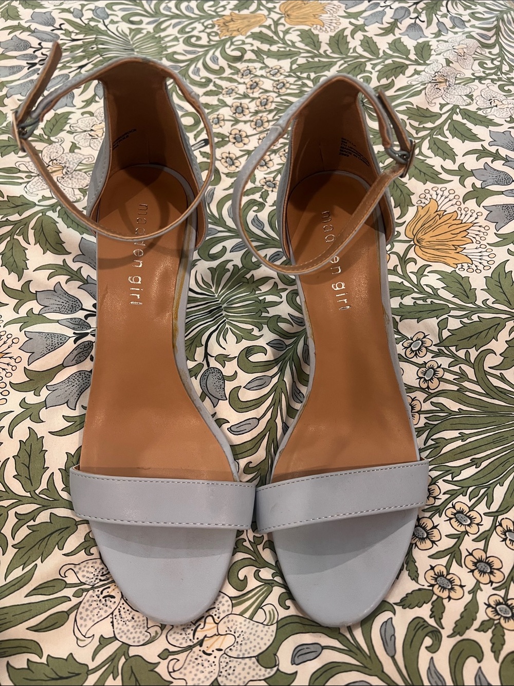Madden Girl Light Blue Ankle-Strap Heels